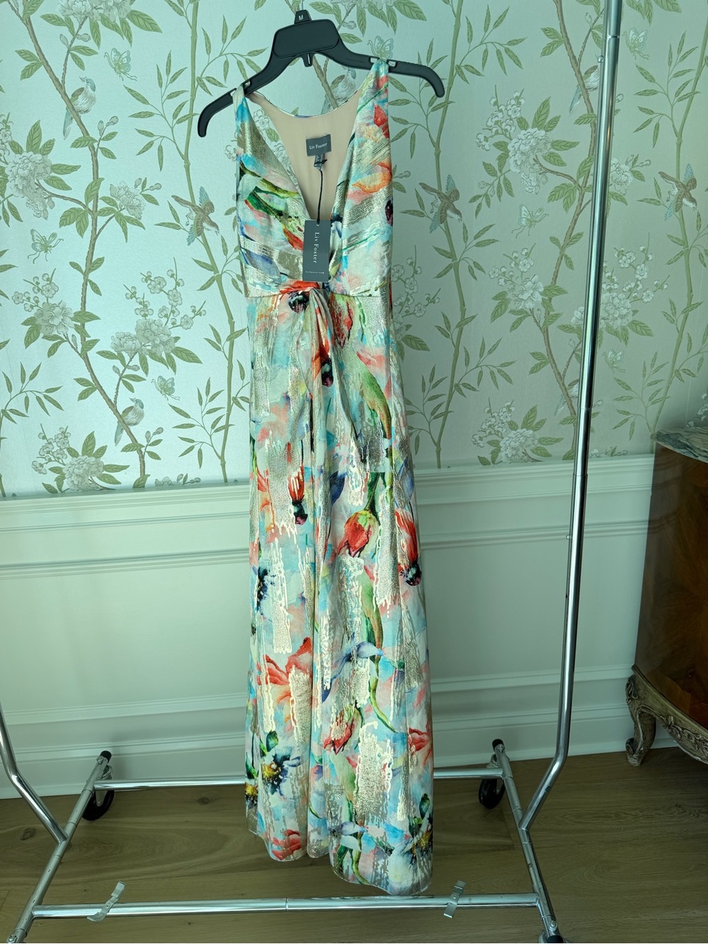 Multicolor V-Neck Maxi Dress